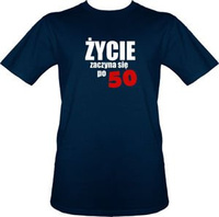 T-shirt Życie zaczyna się po 50