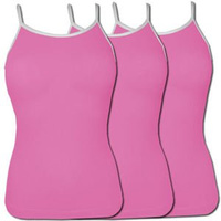 Pakiet 3 sztuk Top damski Różowy Ramiączka