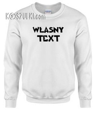 Bluza z własnym nadrukiem Biała