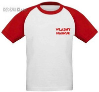 T-shirt dziecięcy baseball z własnym nadrukiem