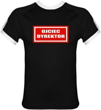T-shirt Fit Ojciec Dyrektor Czarny