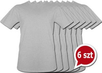 T-shirt szary Pakiet 6 sztuk