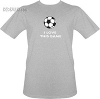 t-shirt T240 I Love this Game-Football Czerwony