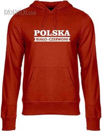 Bluza z kapturem Polska Biało-czerwoni