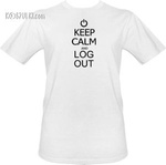 T-shirt Keep calm and log out