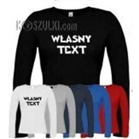 Bluza Longsleeve Damska dowolny tekst- Czarna