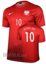 Oryginalna Koszulka Reprezentacji Polski Nike Euro2016 Home Czerwona Supporters Tee Nazwisko