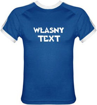t-shirt Fit  z własnym nadrukiem Niebieski