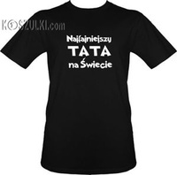 t-shirt Najfajniejszy Tata na Świecie CZARNY