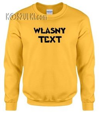Bluza z własnym nadrukiem- Żółta
