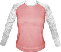 Longsleeve Damski - różowo-biały