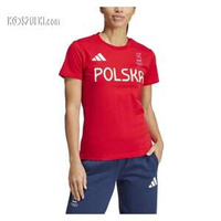 koszulka damska adidas Reprezentacji Olimpijskiej Polski Francja 2024 czerwona