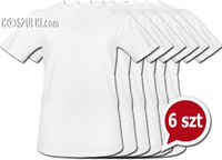 Pakiet 6 sztuk T-Shirt - BIAŁY