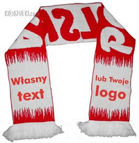 szalik Polska reprezentacji  z własnym nadrukiem napisem logo