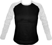 Longsleeve Damski czarno-biały