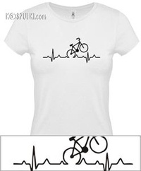 koszulka damska EKG rower