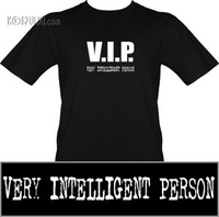 t-shirt V.I.P. - Very Intelligent Person