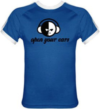T-shirt Fit Open your ears Niebieski
