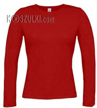 Bluza Longsleeve Damska- Czerwona