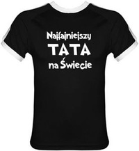 T-shirt Fit Najfajniejszy Tata Czarny