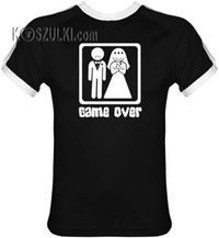 T-shirt Fit Ślub Czarny