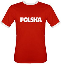 t-shirt Polska Czerwona 2K067 napis