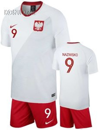 Strój kibica Reprezentacji Polski Nike Poland MŚ2018 Koszulka i spodenki własny numer i nazwisko