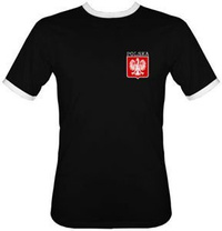 t-shirt 2K023 Polska mały herb Orzeł Czarny