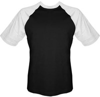 T-shirt Baseball czarno-biały