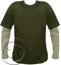 Bluza męska przedłużony rękaw Khaki -Beż