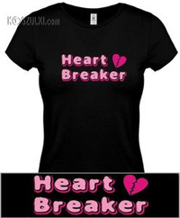 koszulka damska Heart Breaker- CZARNA