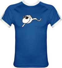 T-shirt Fit Plemnik-palacz Niebieski