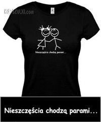 koszulka damska Nieszczęścia- CZARNA