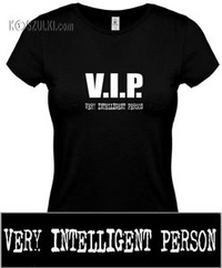 koszulka damska V.I.P.- CZARNA