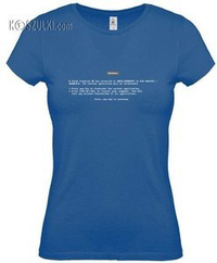 koszulka damska Blue Screen 95-98- NIEBIESKA