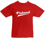 T-shirt dziecięcy Poland Czerwony