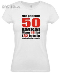 koszulka damska Nie jestem 50 latką
