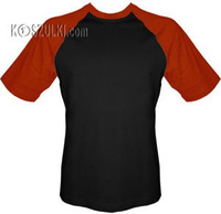 T-shirt Baseball czarny-cegła