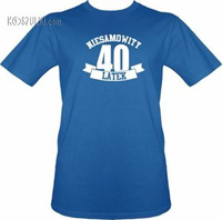 T-shirt Niesamowity 40 latek- Niebieski