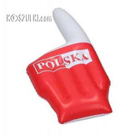 Łapa kibica dmuchana palec wskazywacz biało czerwona