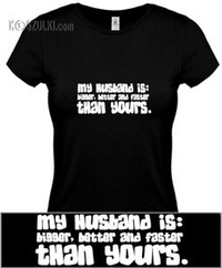 koszulka damska My Husband- CZARNA