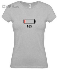 Koszulka damska  Bateria 10%