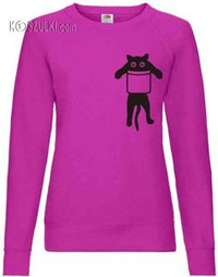 Bluza damska Fit Kotek w kieszeni