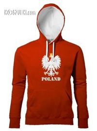 Bluza Polska z kapturem kontrast Orzeł Poland