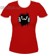 koszulka damska Otchłań- CZERWONA