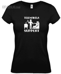 koszulka damska Telenowela Support- CZARNA