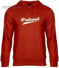 Bluza Polska z kapturem POLAND kibica czerwona