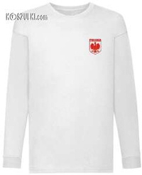 Koszulka polska dla dziecka z długim rękawem reprezentacji Male godlo