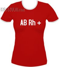 koszulka damska ABrh PLUS- CZERWONA