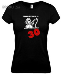 koszulka damska Branie Zaczyna się Po 30- CZARNA